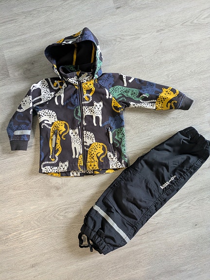 Lindex softshell takki ja Kaxs ulkohousut