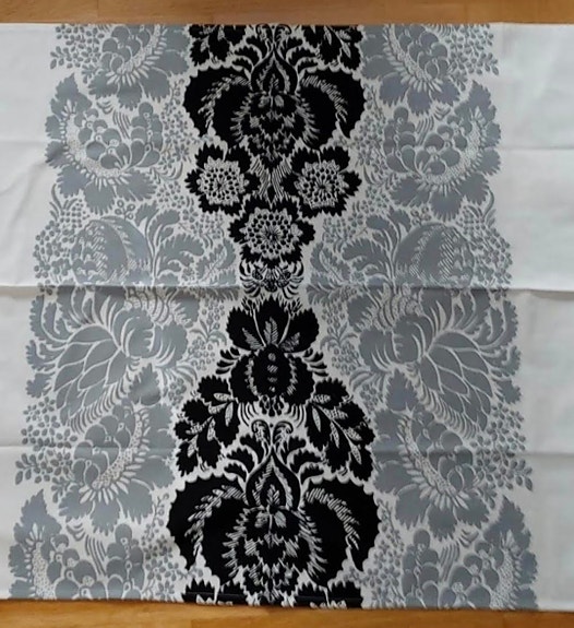 Marimekko Ananas kappaverho musta-harmaa