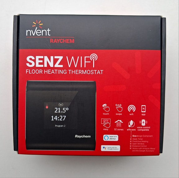 Lattialämmitystermostaatti/Raychem Senz WiFi/kauko-ohjaus