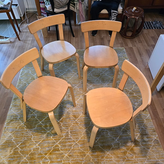 4kpl Artek tuoli 69 vintage (ei uustuotanto)