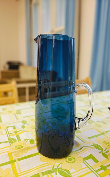 Iittala sininen lasikannu