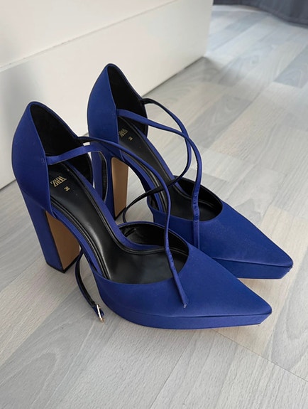Zara sinivioletit korkokengät, koko 38