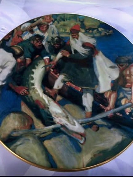 Arabia Akseli Gallen-Kallela Kalevala juhlavuuosi 1985 seinälautanen nro 5
