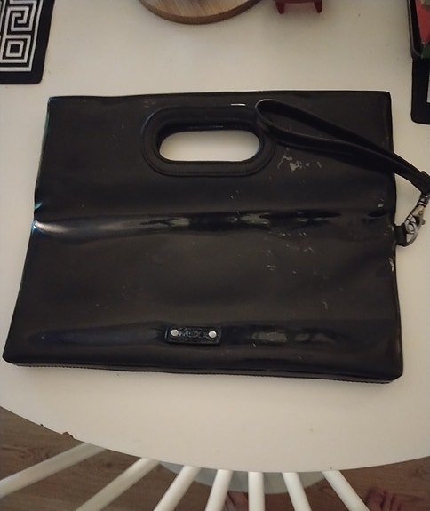 Mexx musta tekonahkainen clutch-naisten laukku