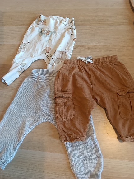 3kpl vauvan housut koko 62 kirjava unisex