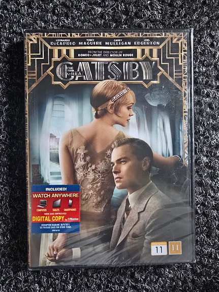 The Great Gatsby DVD elokuva muoveissa