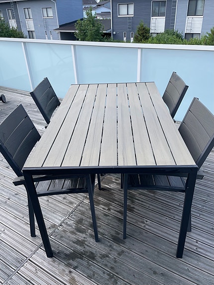 Dakota ruokapöytä + 5 tuolia