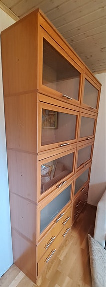 Vitriini-/kirjahylly lasiovilla