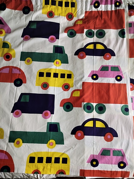 Marimekko Bo Boo kankaasta verhot 2 kpl