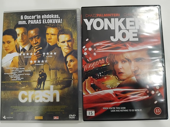 DVD elokuvia Crash / Scarface / Yonkers Joe