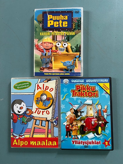 Lasten DVD-paketti 3 kpl: Puuha-Pete, Alpo ja Turo, Pikku Traktori