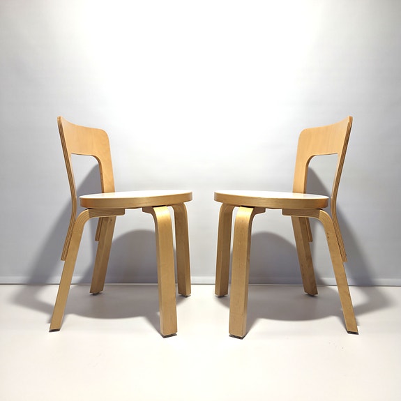 Artek N65 lastentuoli, koivu/valkoinen laminaatti