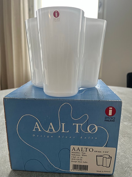 Iittala Aalto maljakko 120 mm valkoinen