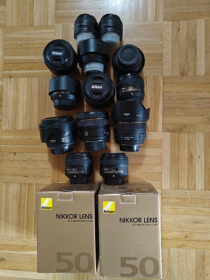 Nikon Nikkor 50mm objektiivit