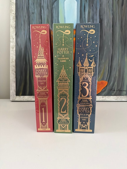 Harry Potter kirjat 1–3 kovakantiset Minalima