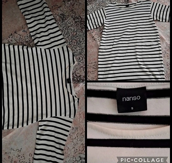 Nanso raidallinen tunika/mekko koko S