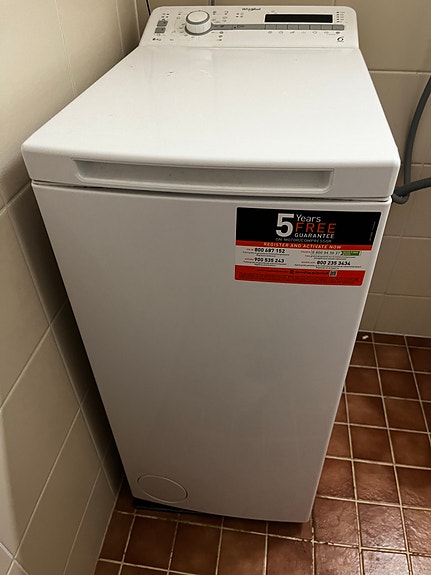Whirlpool päältä täytettävä pesukone valkoinen