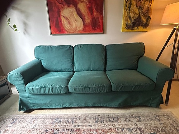 IKEAN Ektorp-sohva, 3-istuttava, kahdet päälliset