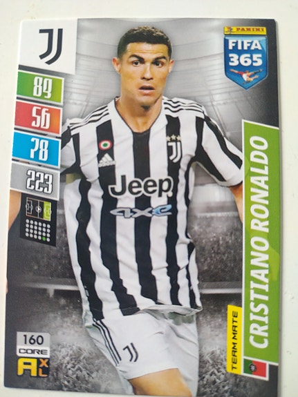 Panini Adrenalyn XL Cristiano Ronaldo -jalkapallokortti