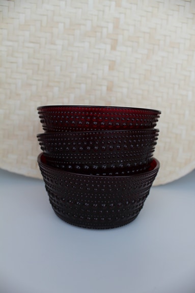 Iittala Kastehelmi kulhot punainen