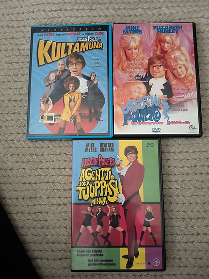 Austin Powers DVD-elokuvat 3 kpl