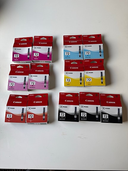 Canon Pixma 72 mustepatruunat