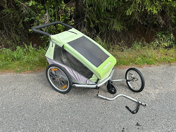 Croozer Kid for 2 pyöräkärry / juoksurattaat vihreä