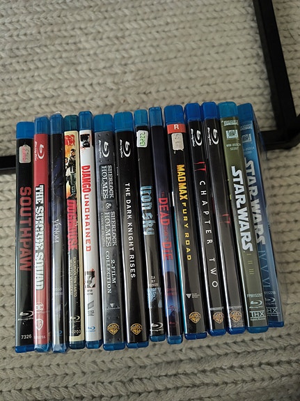 Blu-ray elokuvapaketti Star Wars, Mad Max ym.