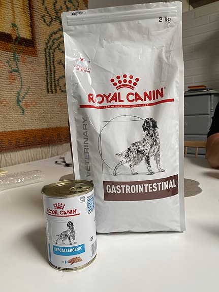 Royal Canin Veterinary  kuivaruoka ja Hypoallergenic märkäruoka koiralle