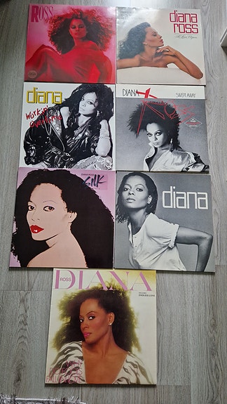 Diana Ross vinyylilevyjä 7 kpl
