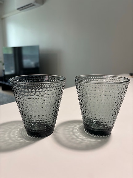Iittala Kastehelmi juomalasit harmaa