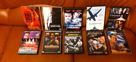 Dvd-Elokuvia Kill Bill Sikariporras Appaloosa Star Wreck Marine Transporter yms