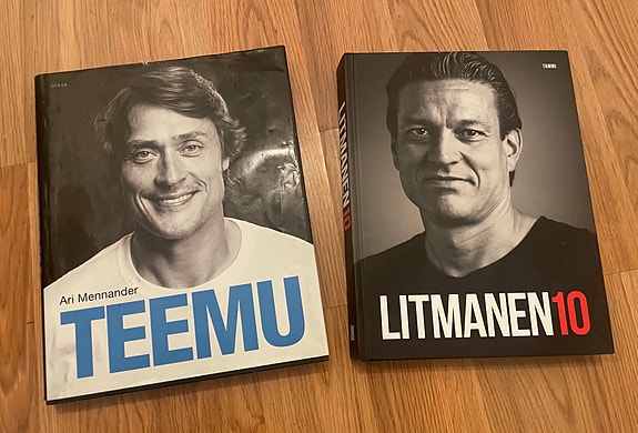 Teemu Selänne ja Jari Litmanen kirjat