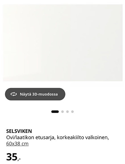 Ikea Selsviken ovet 2 kpl ovh. 70€