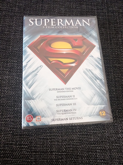 Superman 5-Film Collection DVD-boksi - Muoveissa.