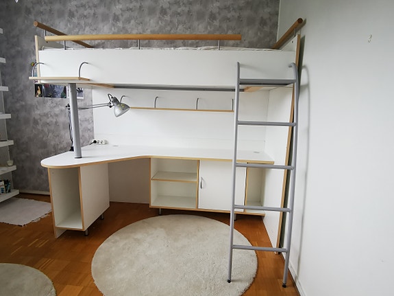 Parvisänky valkoinen Isku Space