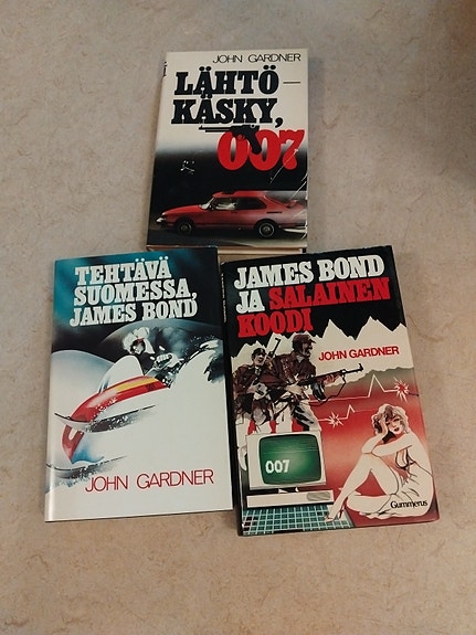 John Gardner James Bond -kirjat 3 kpl suomeksi
