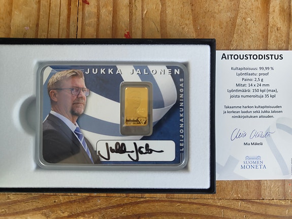 HARVINAISUUS! Jukka Jalonen Kultaharkko Memorabilia