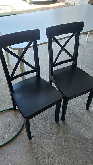 Mustat Ikea Ingolf / Rosentorp tuolit 4 kpl