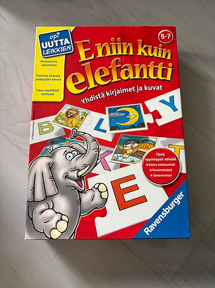 Ravensburger E niin kuin elefantti oppimispeli