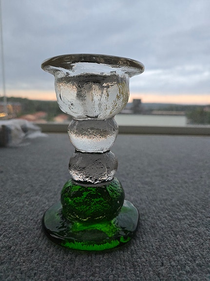 Humppila Kivi-Set Kynttilänjalka, Vihreä, Pertti Santalahti