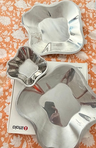 Iittala tarjoilukulhot metallia 3kpl