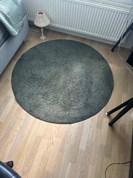 Lizette vihreä pyöreä nukkamatto 130 cm