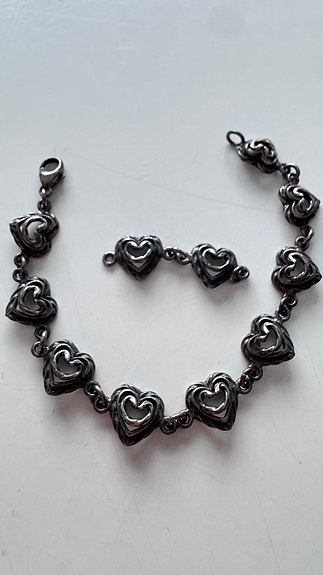 Kalevala Jewelry Talon Sydän hopeinen rannekoru 925