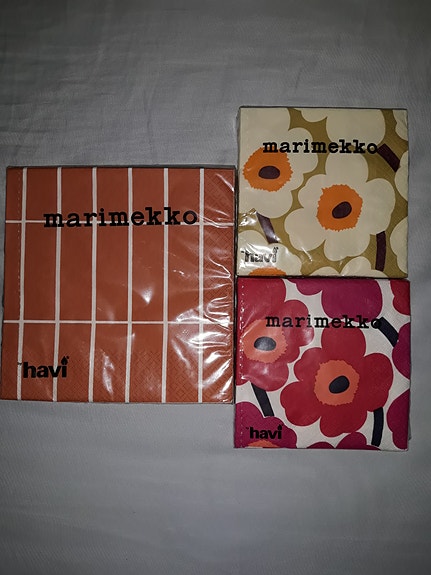 Uusi MARIMEKKO servetit 3 pkt