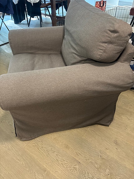 Ikea Ektorp nojatuoli meleerattu ruskea