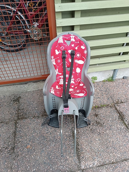 Hamax lasten pyöränistuin koko 15 harmaa/punainen