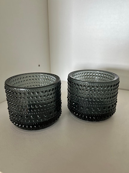 Iittala Kastehelmi tuikkukupit harmaa 2 kpl