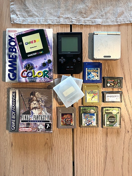 Gameboy, gameboy advance sp + pelejä