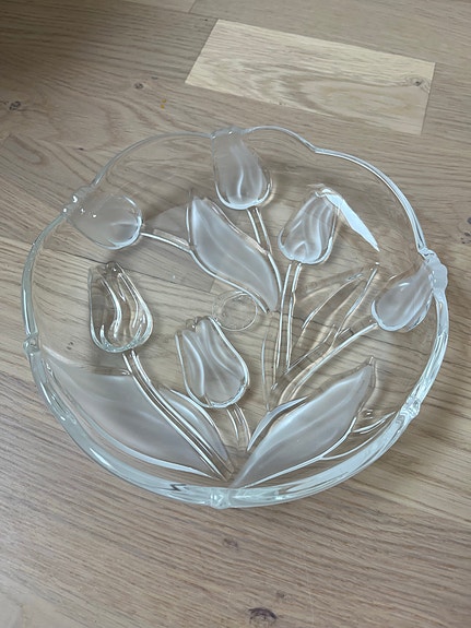 Tulip kuvio lasi lautanen